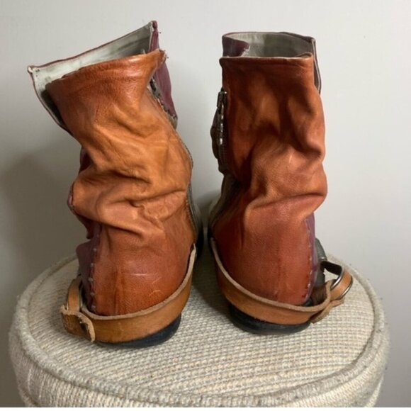 A.S.98 Airstep Flat Patchwork Leather Boots Festival 39 - Picture 5 of 8